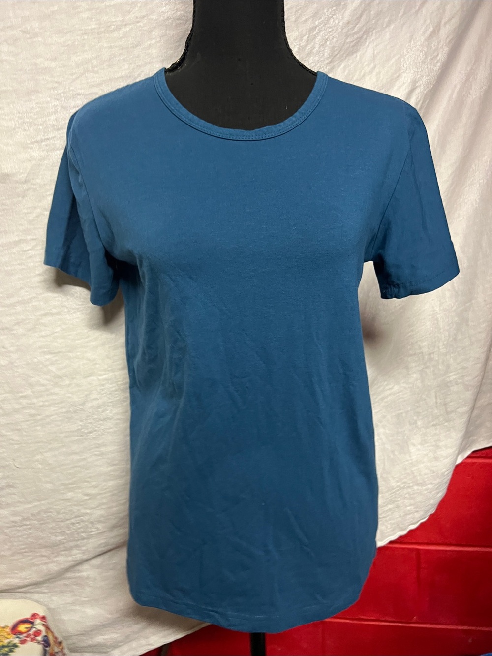 Classic Short Sleeve Crew Neck Tee in Teal